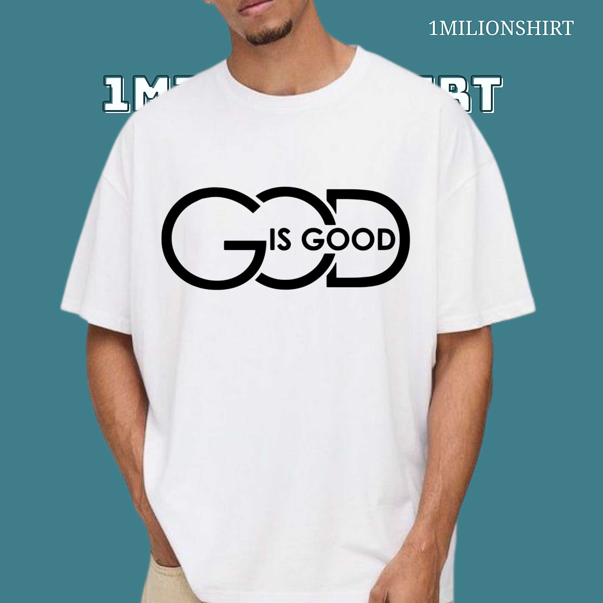 God Is Good Ringed Typography T-Shirt Simple Faith