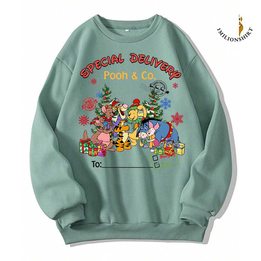 The Hundred Acre Crew Christmas Sweatshirt - Winnie The Pooh Holiday Jumper