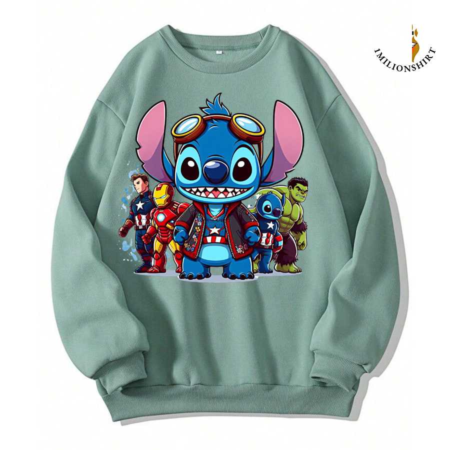 Stitch Multiverse Avengers Sweatshirt - Marvel Disney Fan Apparel