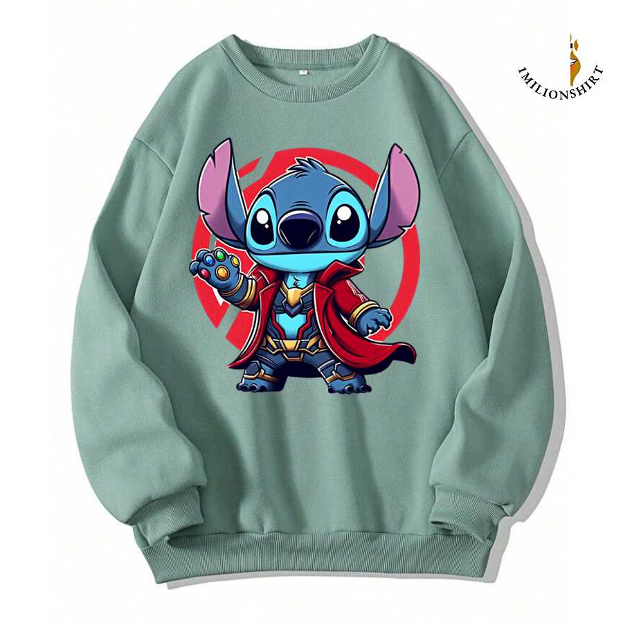 Stitch Multiverse Superheroes Sweatshirt - Marvel Disney Fan Apparel