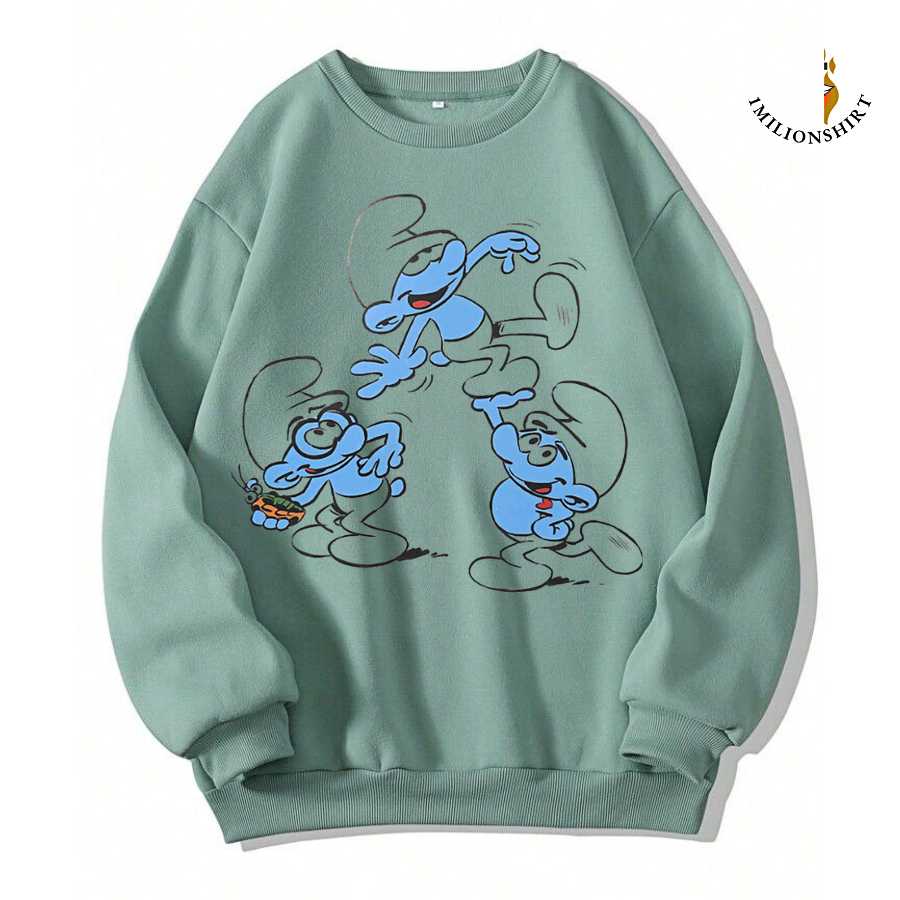 Happy Smurfs Sweatshirt - The Smurfs Cartoon Apparel