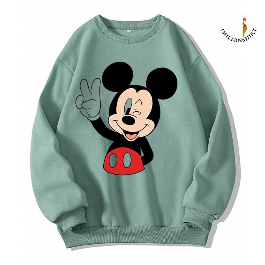 Mickey Mouse Peace Sign Sweatshirt - Classic Disney Fan Apparel