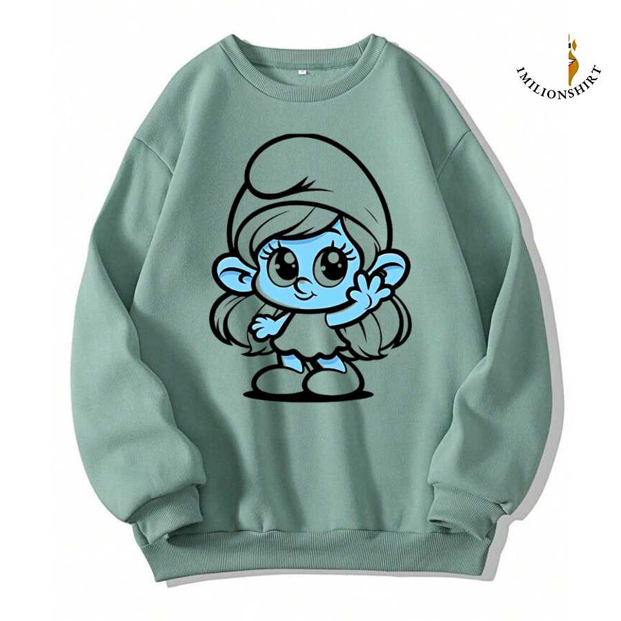 Cartoon Smurfette Sweatshirt - The Smurfs Fan Apparel