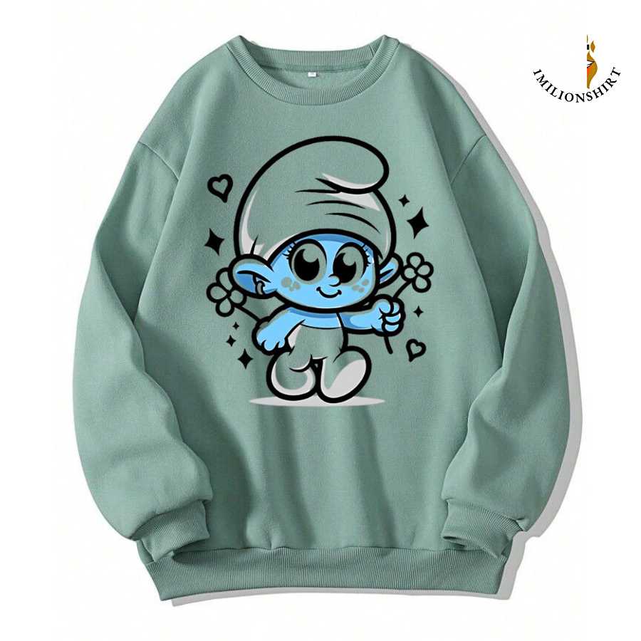 Cute Smurfette Sweatshirt - The Smurfs Cartoon Apparel