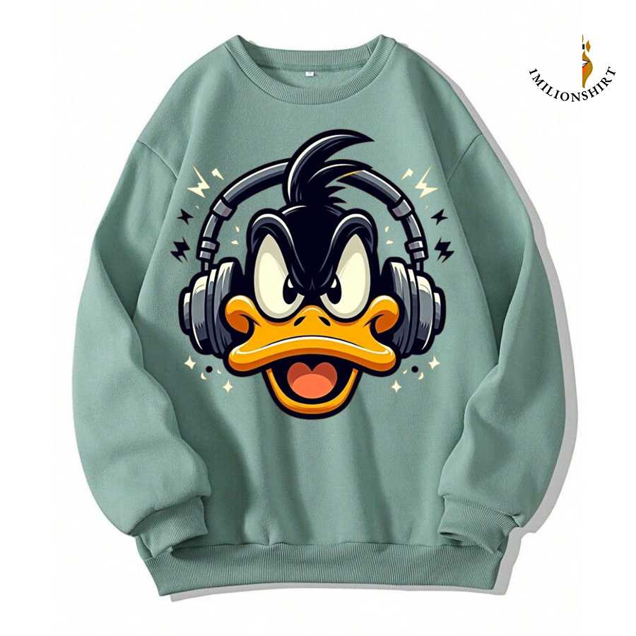 Daffy Duck Music Sweatshirt - Looney Tunes Fan Apparel