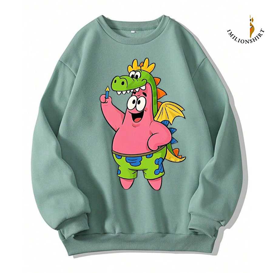 Patrick Star Dragon Sweatshirt - Spongebob Fan Apparel