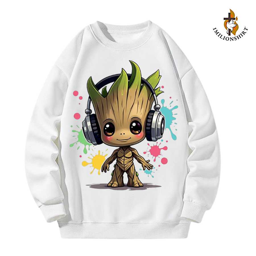 Baby Groot Music Sweatshirt - Guardians Of The Galaxy Fan Apparel