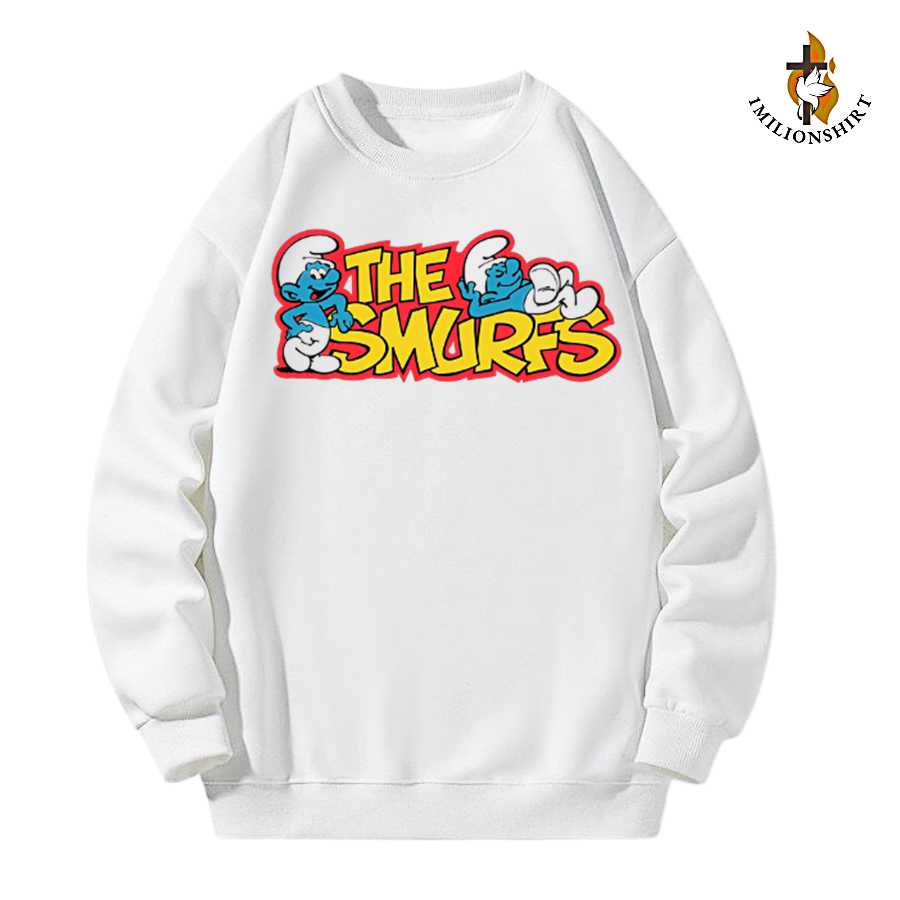 Vintage Smurfs Sweatshirt - Retro Cartoon Fan Apparel
