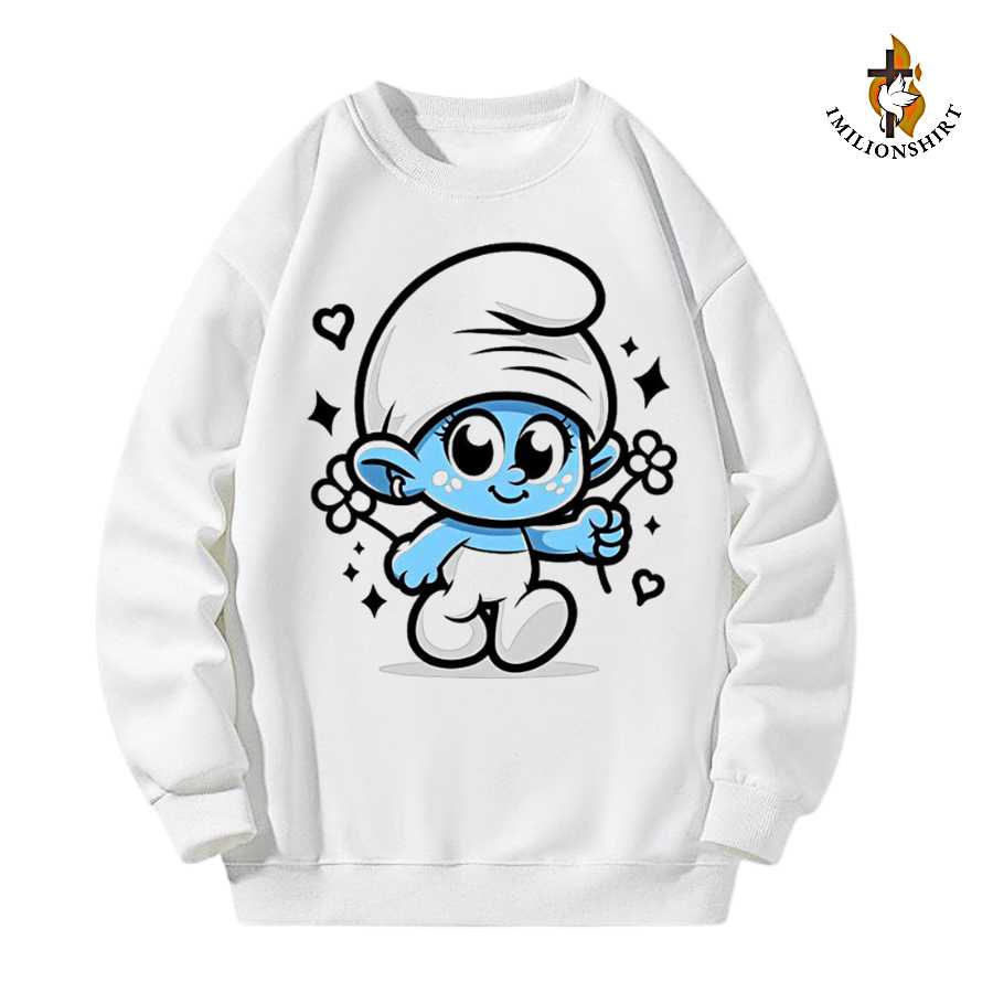 Smurf Chibi Sweatshirt - Cute Cartoon Fan Apparel