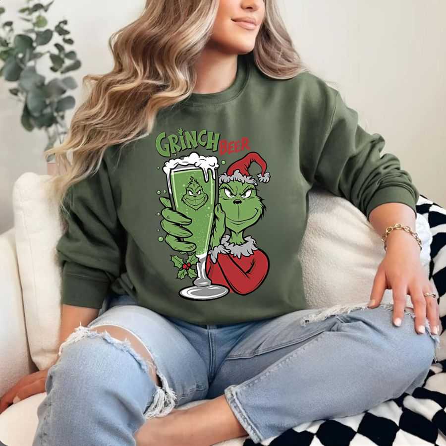 The Grinch Who Stole The Beer Christmas Sweatshirt
