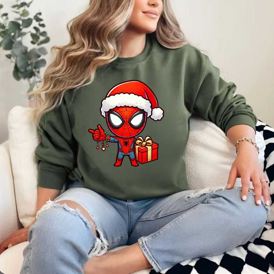 Spiderman Webslinging Christmas Sweatshirt