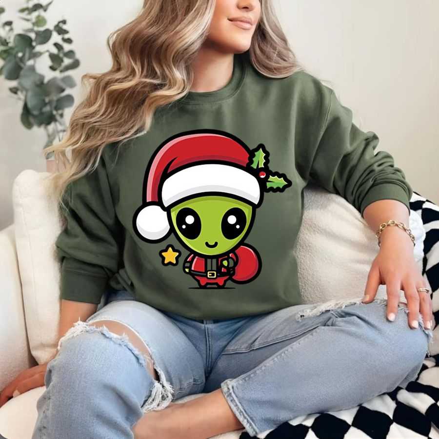 Spacy Alien Christmas Sweatshirt