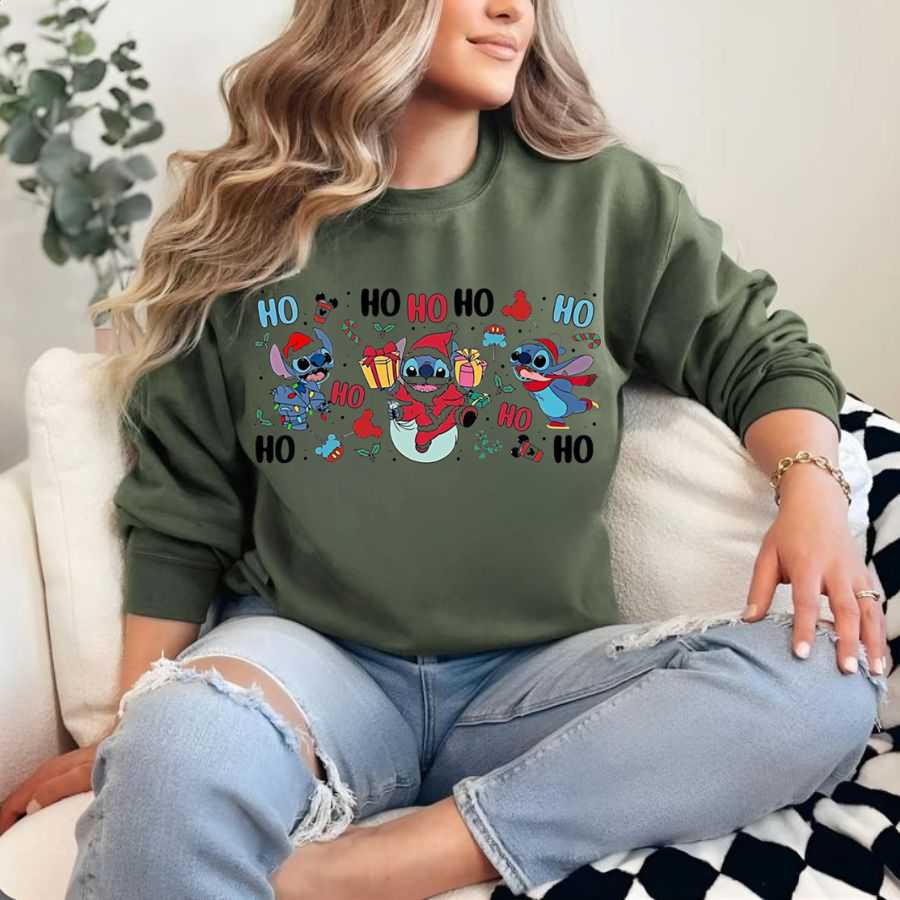 Ho Ho Ho Stitch Christmas Sweatshirt
