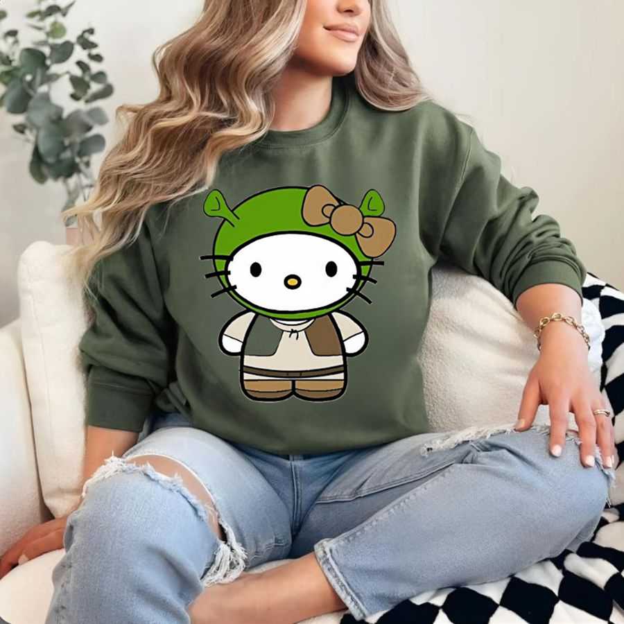 Hello Kitty Shrek Crewneck Sweatshirt