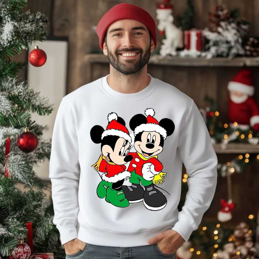 The Mistletoe Mouse Duo Christmas Sweatshirt