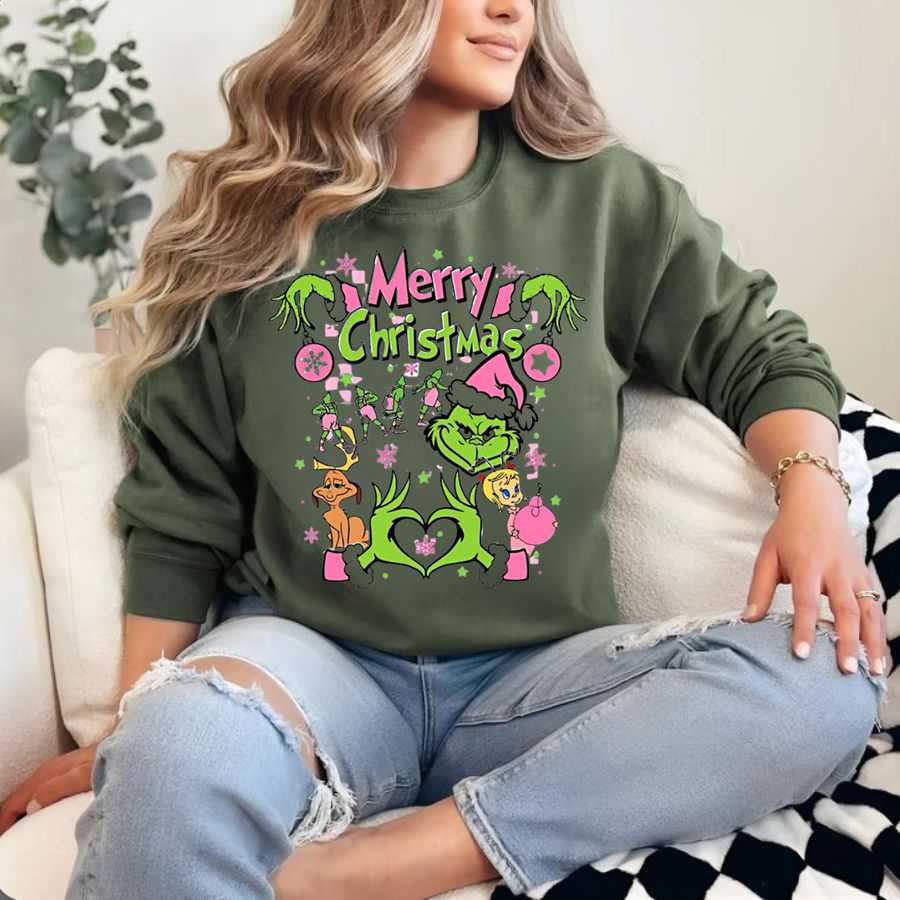 The Grinchy Heart Hands Christmas Sweatshirt