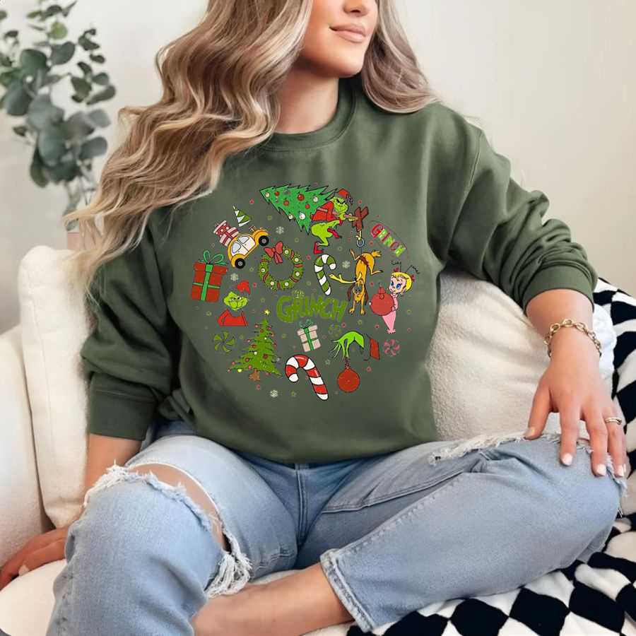 The Grinch Christmas Collage Sweatshirt