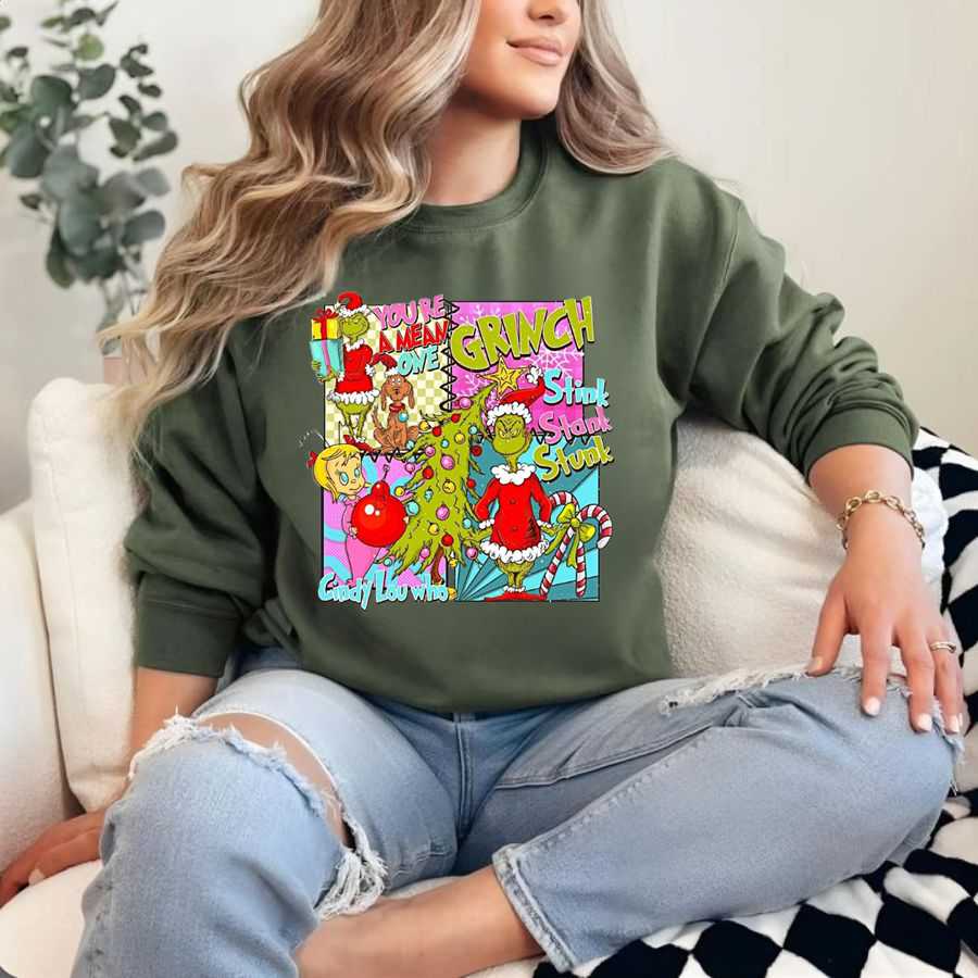 The Grinch Pop Art Christmas Sweatshirt