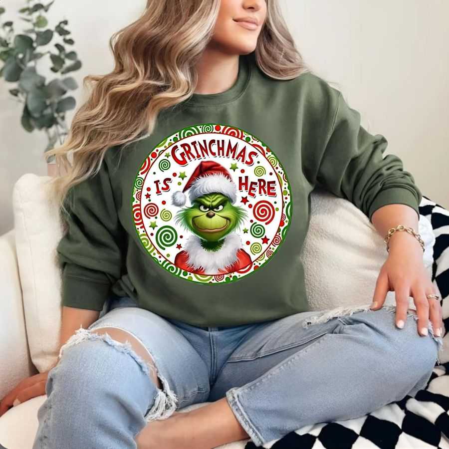 The Grinchmas Wreath Christmas Sweatshirt