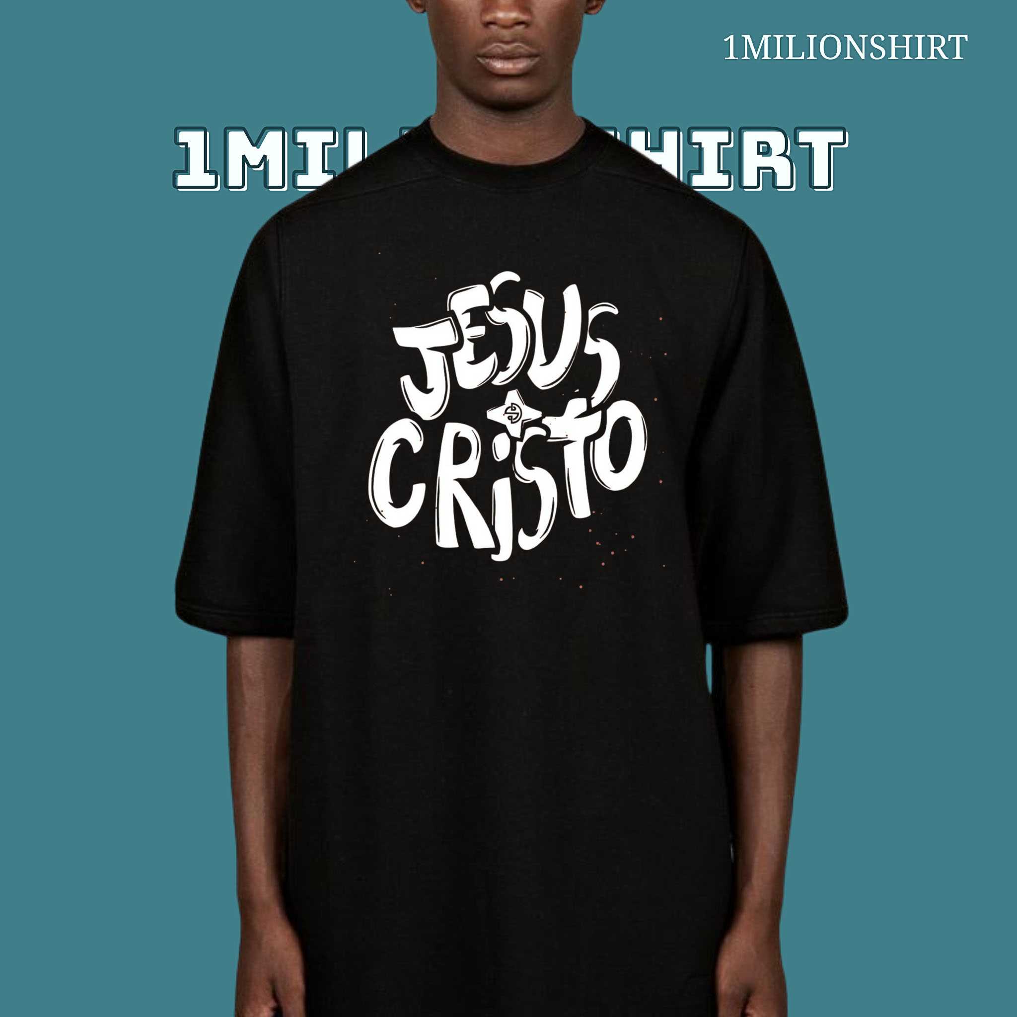 Jesus Cristo T-Shirt – Outlined Reverence, Minimalist Christian Tee
