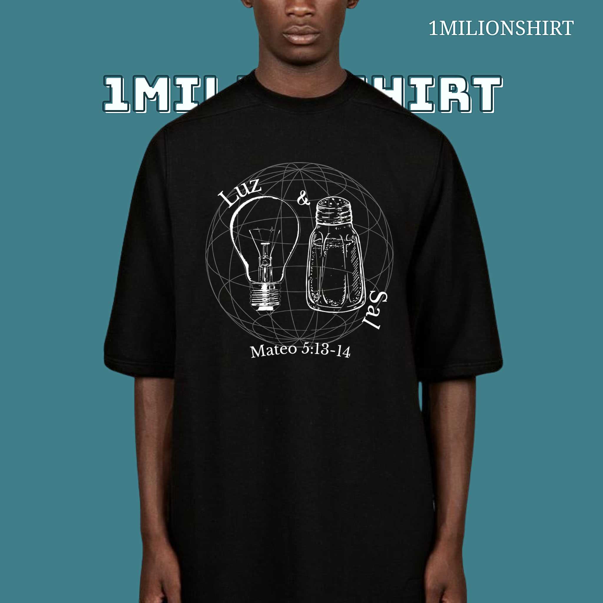 Luz & Sal Mateo 5:13-14 T-Shirt – Light & Salt Of The Earth, Christian Spanish Tee