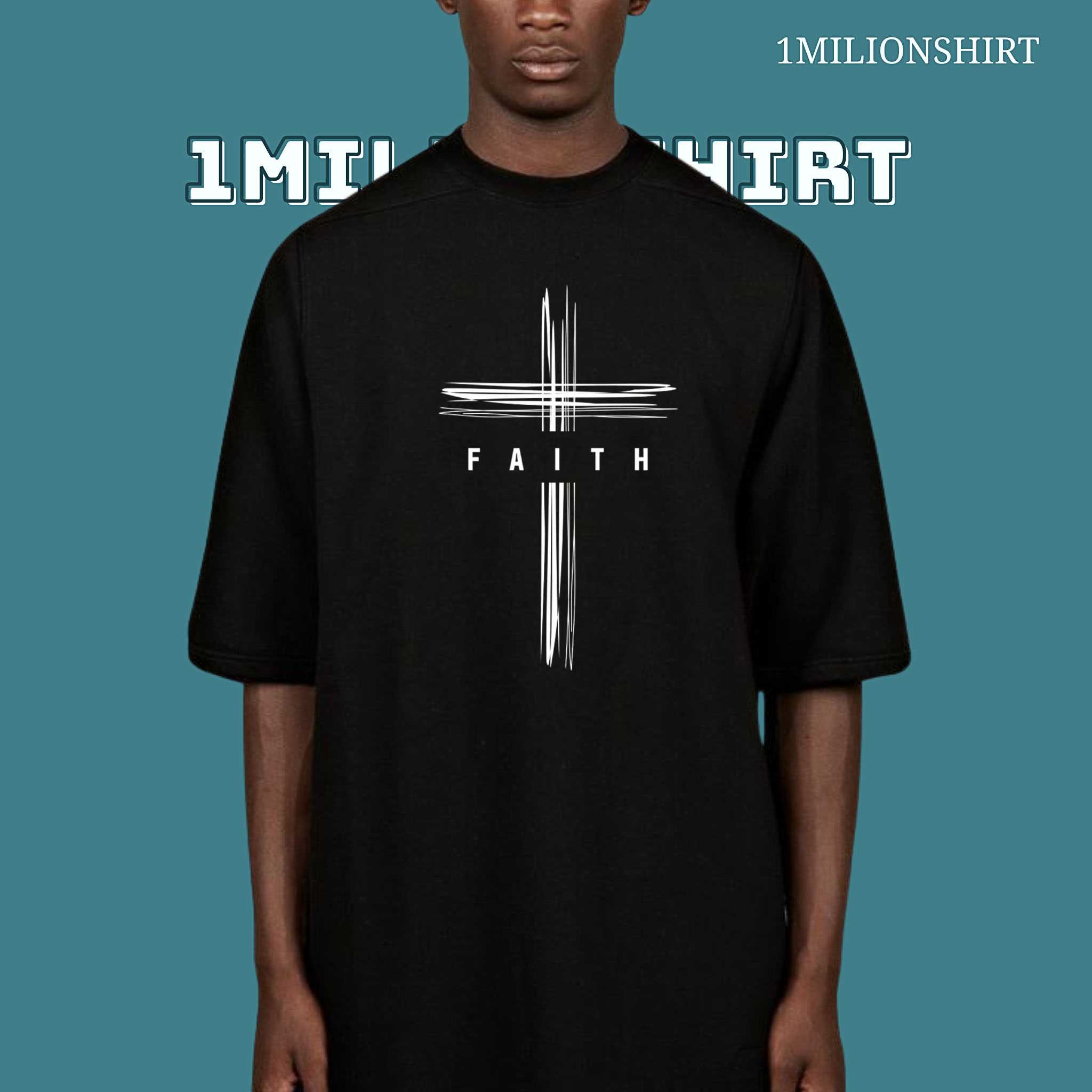 Faith Cross T-Shirt – Artistic Christian Design Tee