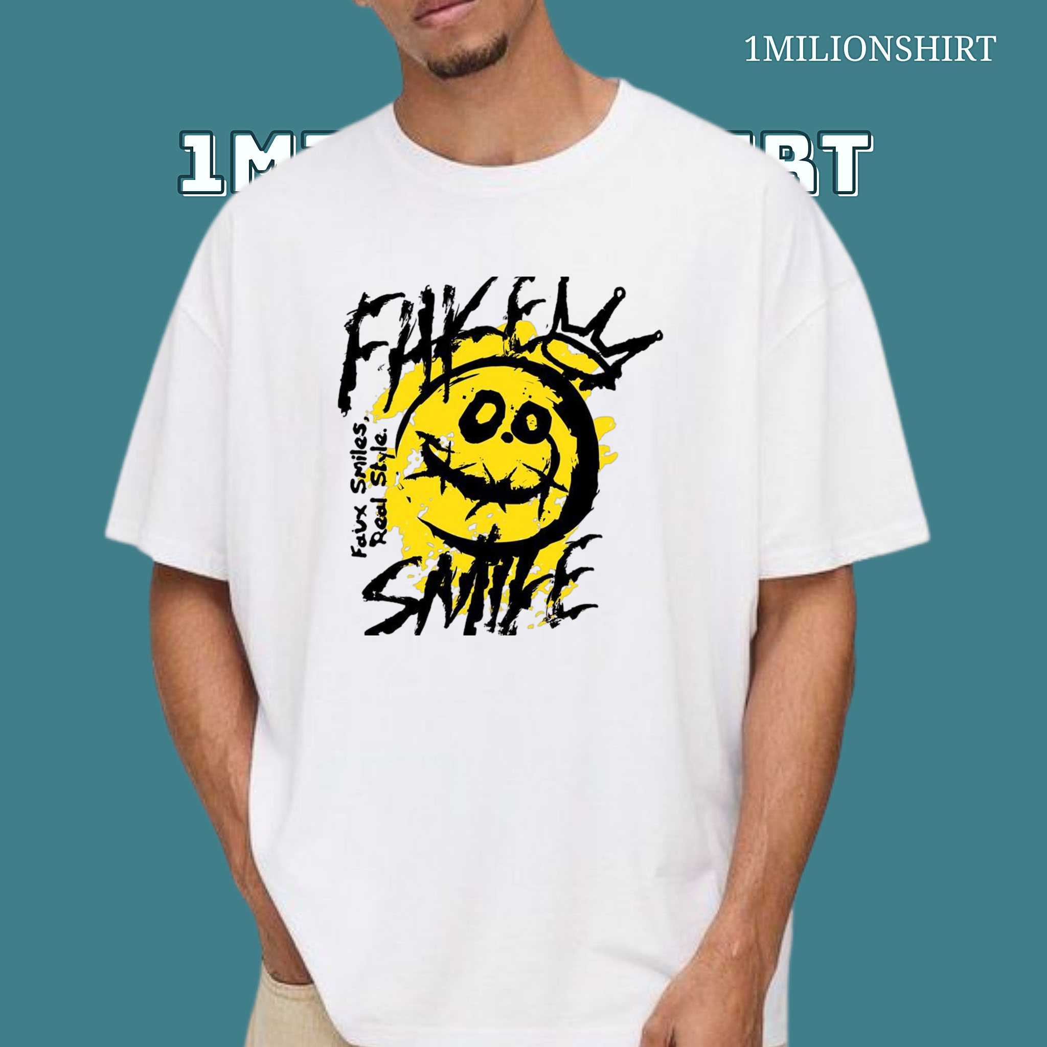 Fake Smile Real Style T-Shirt – Edgy Streetwear Graphic Tee