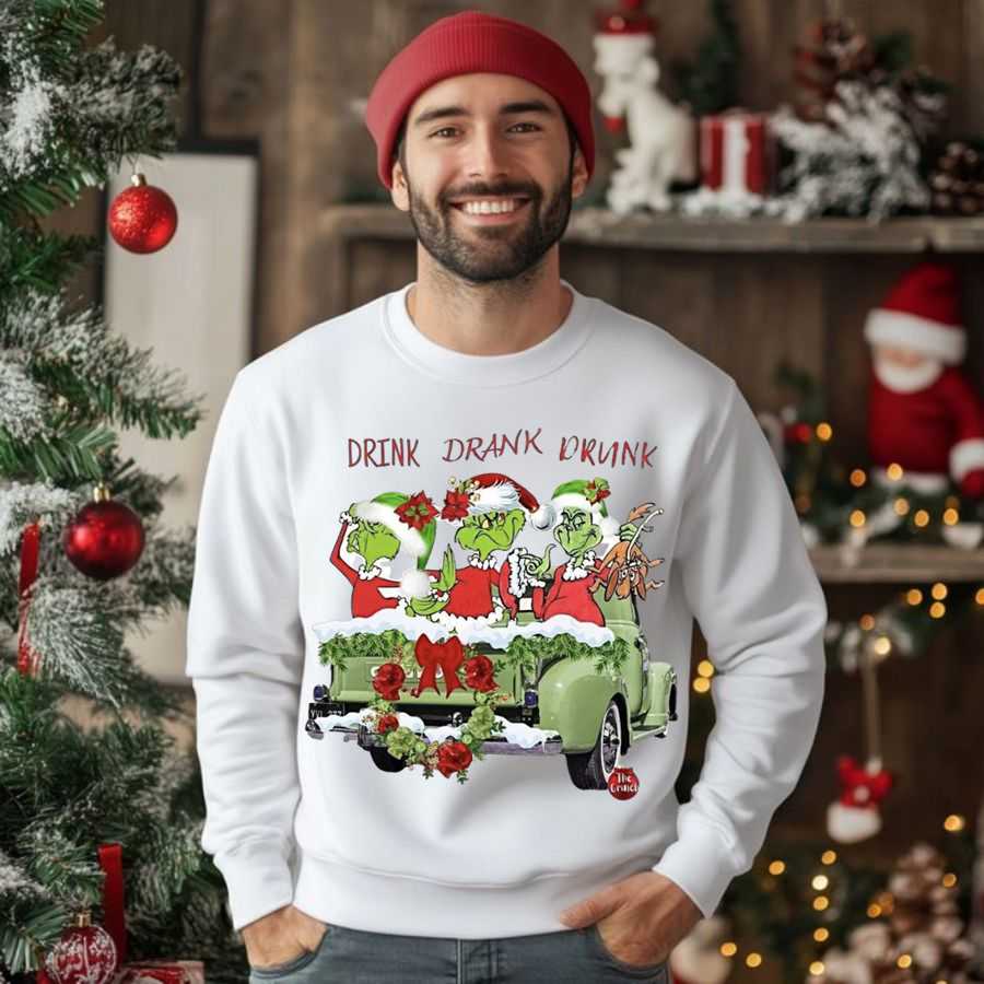 The Drink Drank Drunk Christmas Crewneck Sweatshirt 2 The Drink Drank Drunk Christmas Crewneck Sweatshirt 2