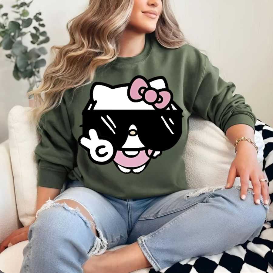 The Chill Gnome Hello Kitty Sweatshirt The Chill Gnome Hello Kitty Sweatshirt