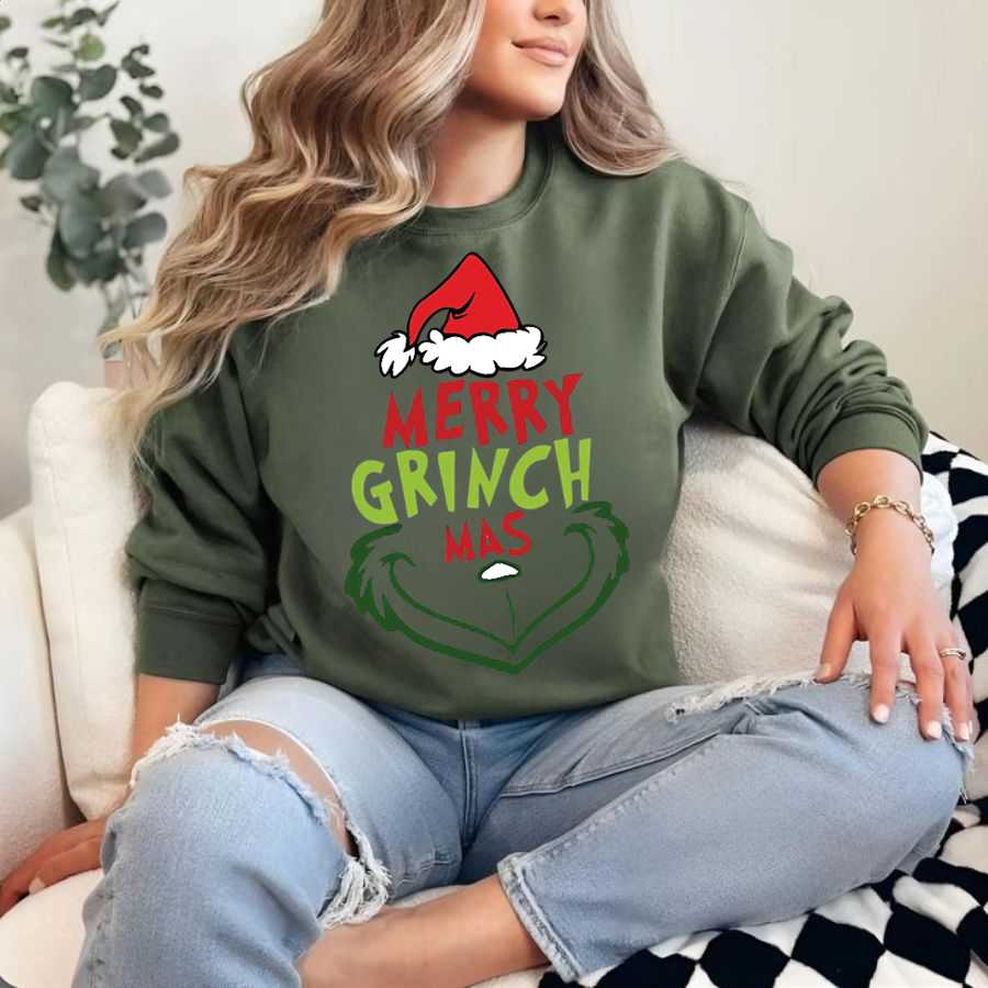 Bubblegum Heart Grinch Crewneck Sweatshirt