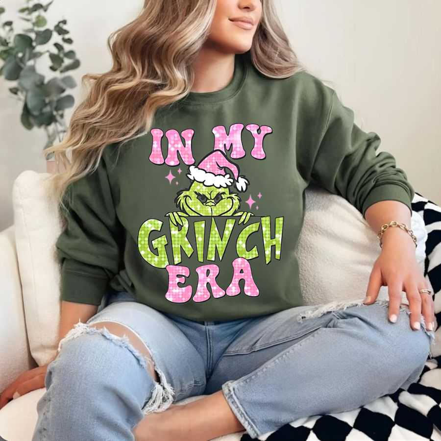 In My Pink Grinch Era Crewneck Sweatshirt