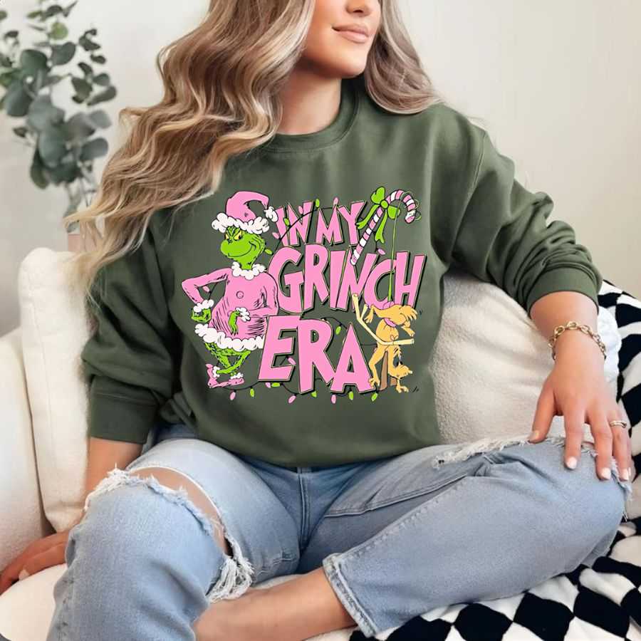 In My Pink Grinch Era Crewneck Sweatshirt