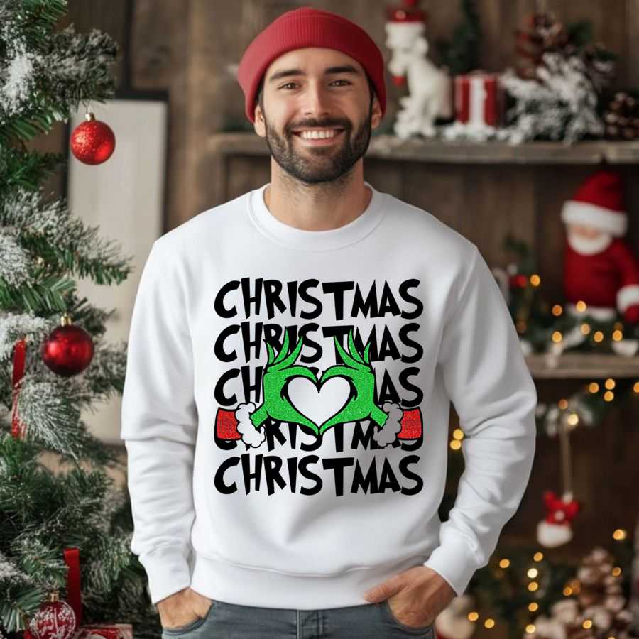The Grinch Heart Hands Christmas Sweatshirt 2 The Grinch Heart Hands Christmas Sweatshirt 2