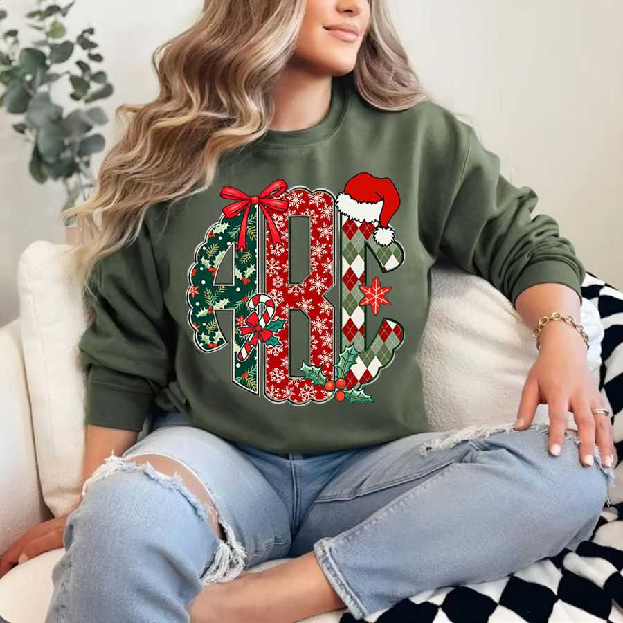 Snowflake & Holly Christmas Sweatshirt