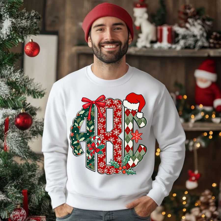 Snowflake & Holly Christmas Sweatshirt 2 Snowflake & Holly Christmas Sweatshirt 2