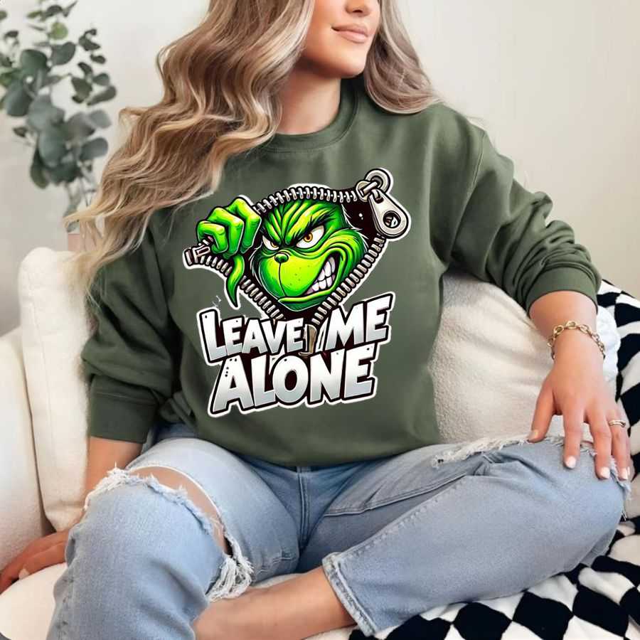 The Leave Me Alone Grinch Sweatshirt The Leave Me Alone Grinch Sweatshirt