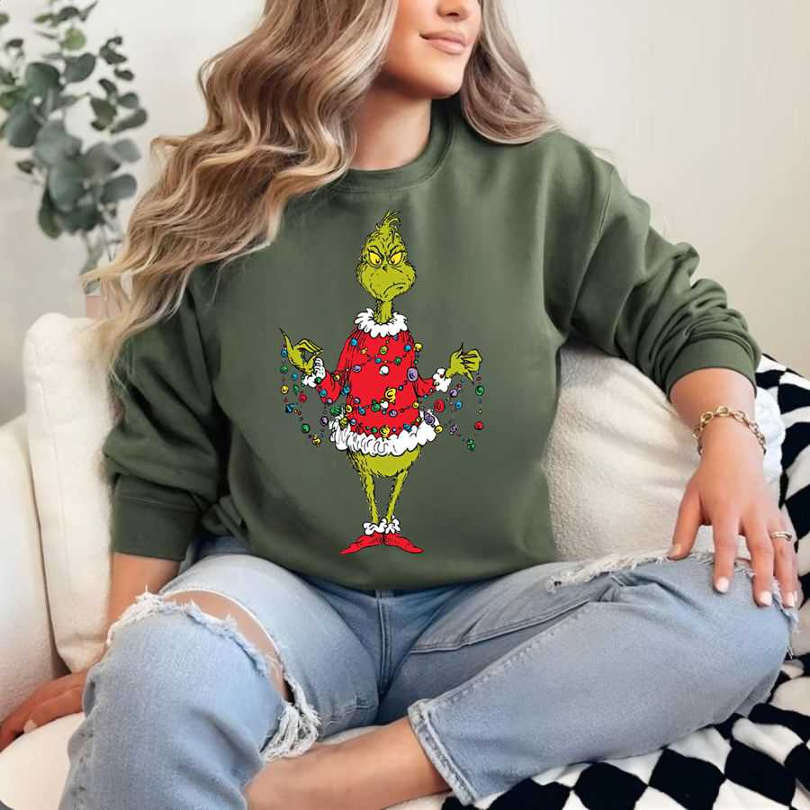 The Grumpy & Garish Grinch Christmas Sweatshirt