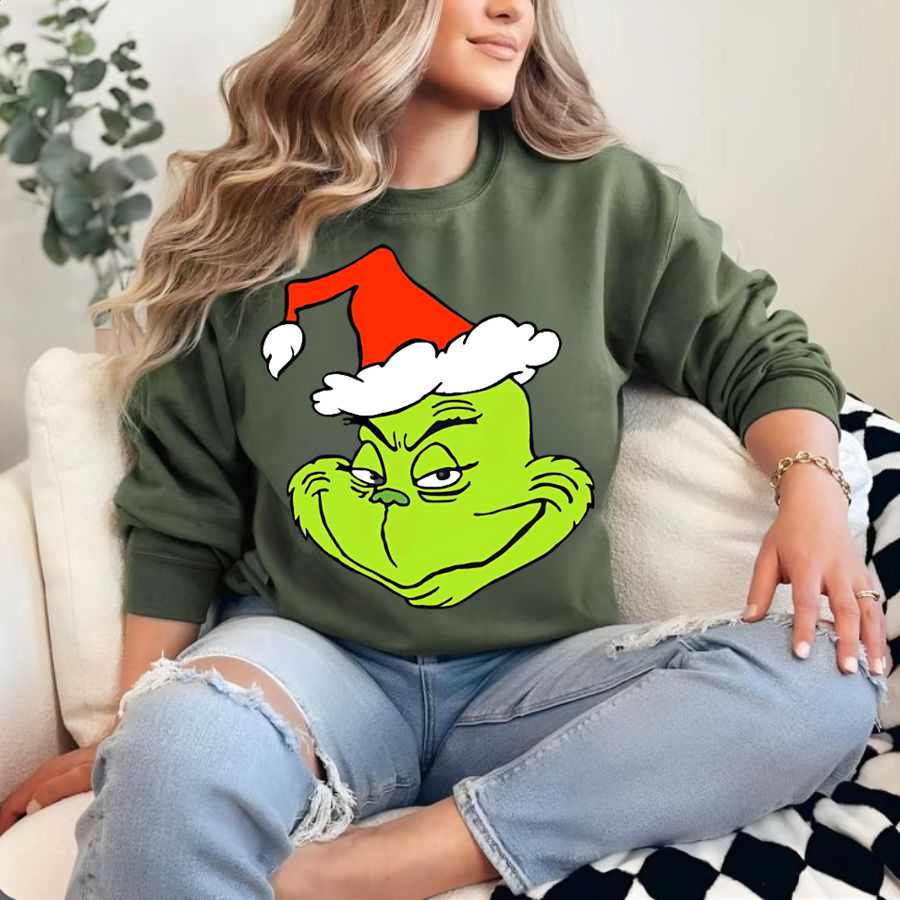 The Smirking Grinch Christmas Sweatshirt
