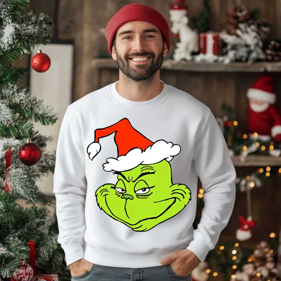 The Smirking Grinch Christmas Sweatshirt 2 The Smirking Grinch Christmas Sweatshirt 2
