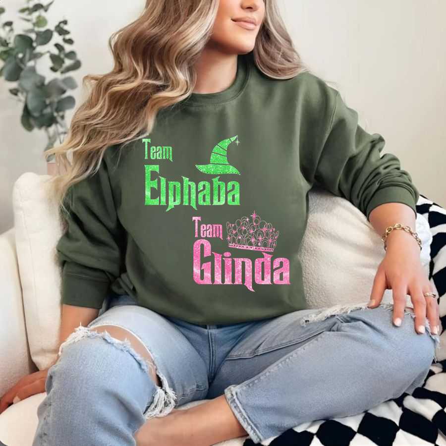 Elphaba Glinda "best Witches" Sweatshirt - Wicked Musical Inspired Crewneck Elphaba Glinda "best Witches" Sweatshirt - Wicked Musical Inspired Crewneck