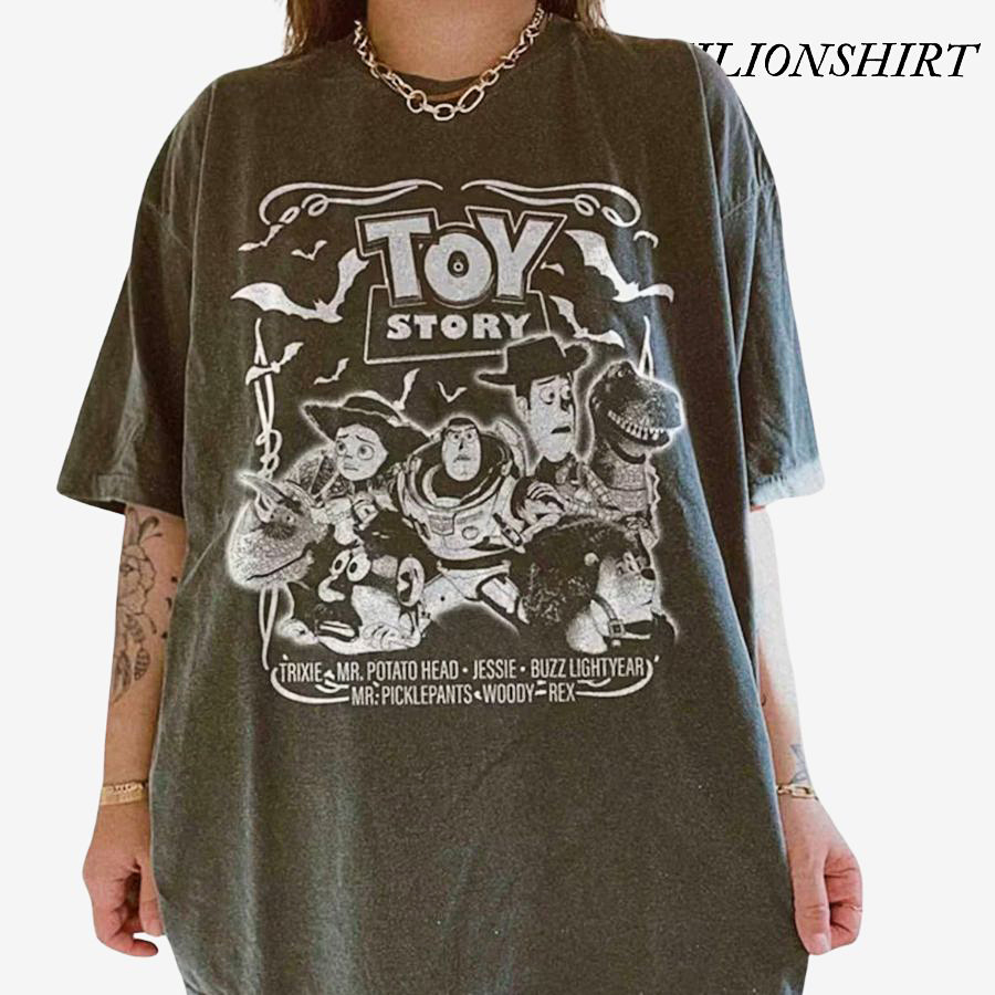 Toy-Story Halloween-T-Shirt, Retro-Cartoon Tee