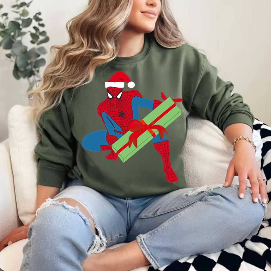 Classic Spider-Man Ugly Christmas Sweater Style Sweatshirt Classic Spider-Man Ugly Christmas Sweater Style Sweatshirt