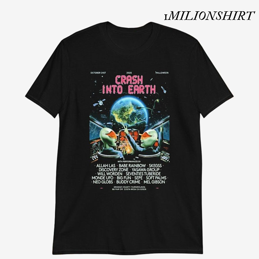 Crash Into Earth Halloween T-Shirt, October 31 Spooky Graphic Tee