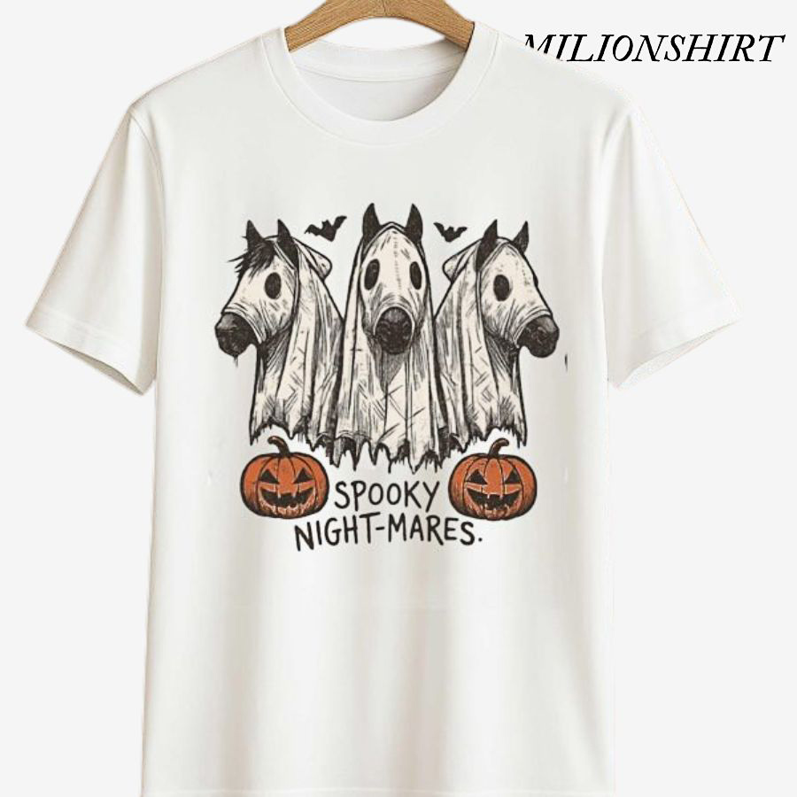 Horse Spooky Nightmares T-Shirt, Halloween 2025 Graphic Tee