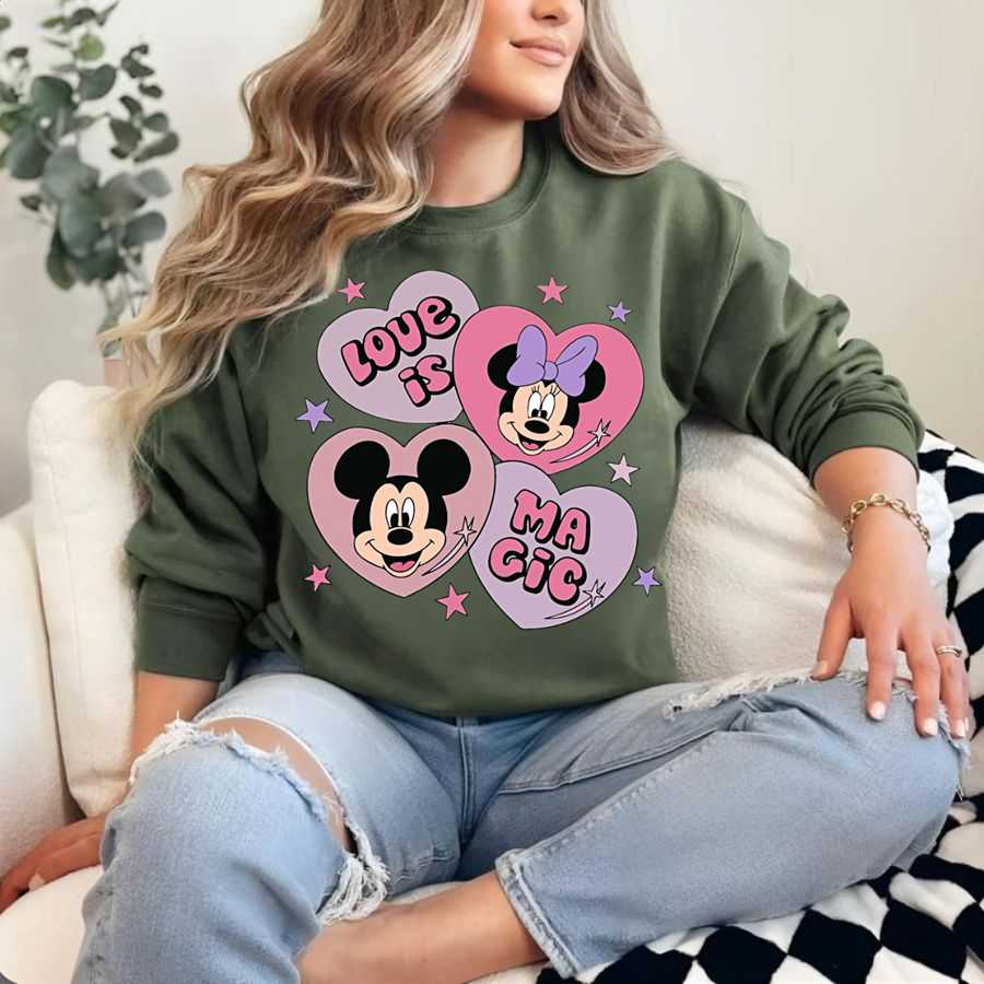 Disney Character Trio Valentine's Day Sweatshirt