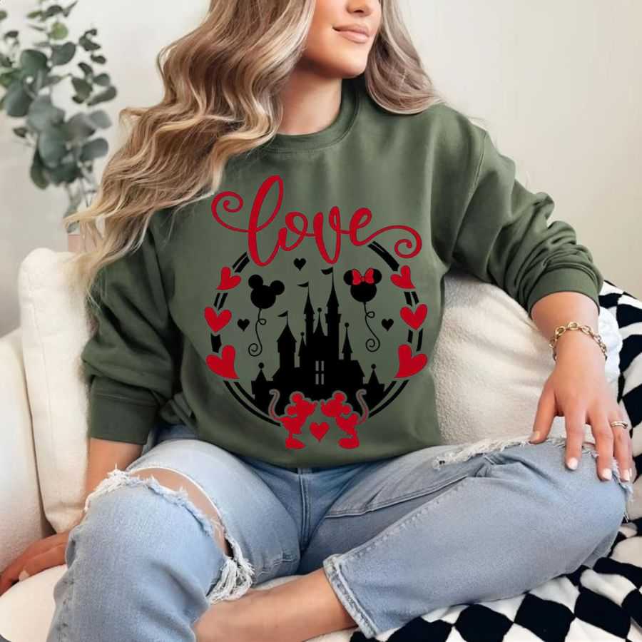 Disney Castle Silhouette Love Sweatshirt