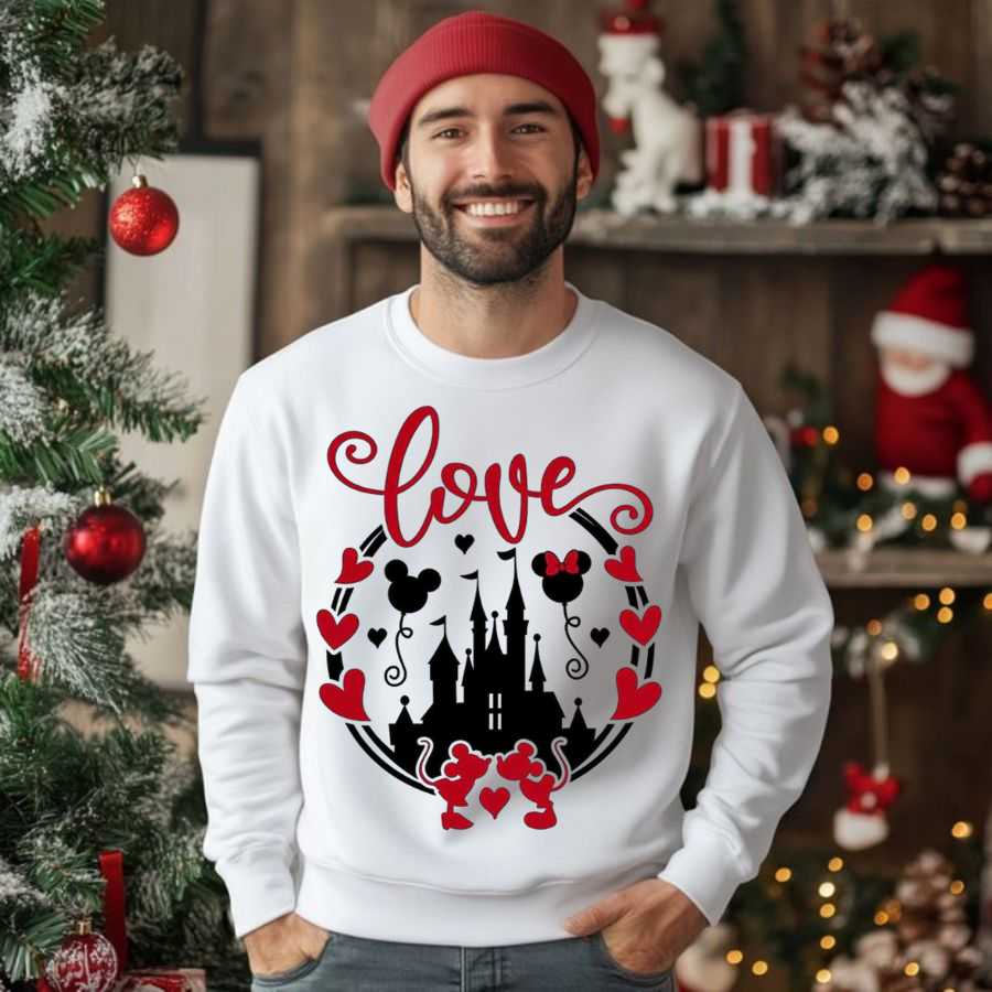 Disney Castle Silhouette Love Sweatshirt 2 Disney Castle Silhouette Love Sweatshirt 2