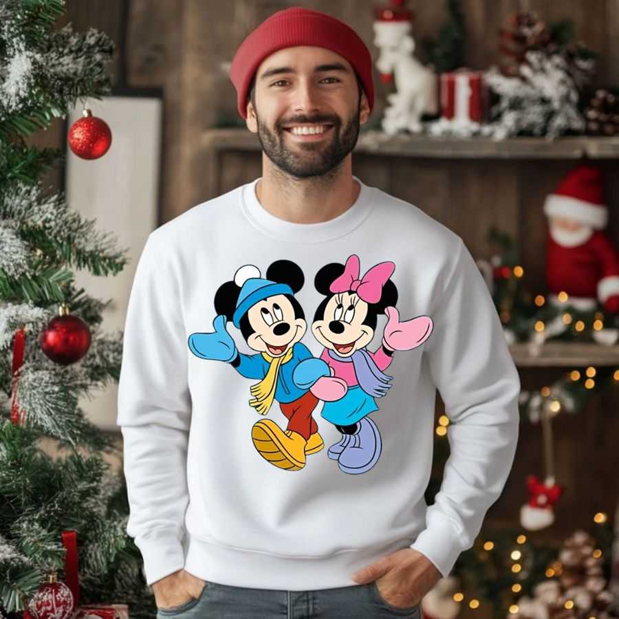 Cozy Disney Mickey & Minnie Mouse Hugging Sweatshirt 2 Cozy Disney Mickey & Minnie Mouse Hugging Sweatshirt 2
