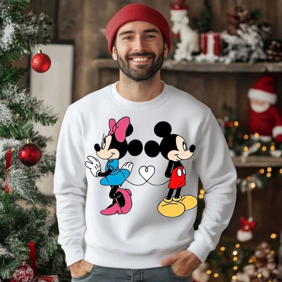 Disney Mickey & Pluto Half Heart Sweatshirt 2 Disney Mickey & Pluto Half Heart Sweatshirt 2