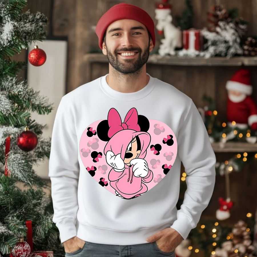 Minnie Mouse Heart Silhouette Graphic Sweatshirt 2 Minnie Mouse Heart Silhouette Graphic Sweatshirt 2